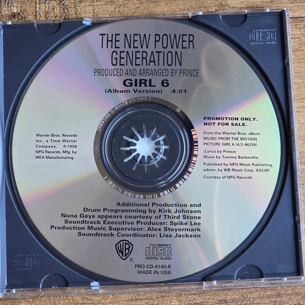 Vtg 1996 Prince The New Power Generation GIRL 6 PROMO CD SINGLE